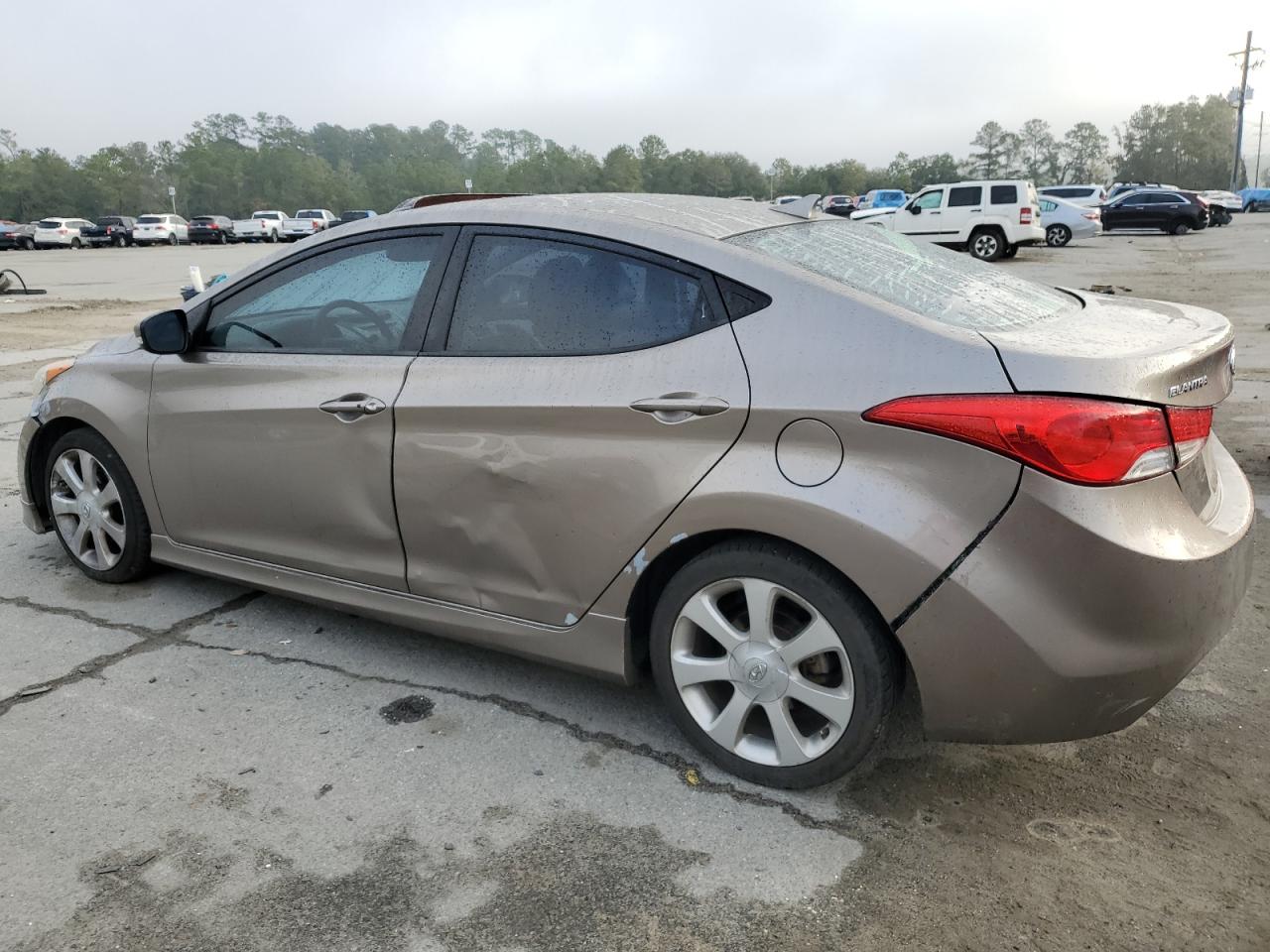 2013 Hyundai Elantra VIN 5NPDH4AE3DH265385 Copart auction photo, side / front end damage thumbnail 2