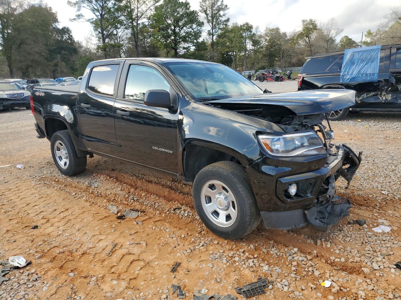 2022 Chevrolet Colorado VIN 1GCGTBEN2N1280723 Copart auction photo, front end / side damage thumbnail 4