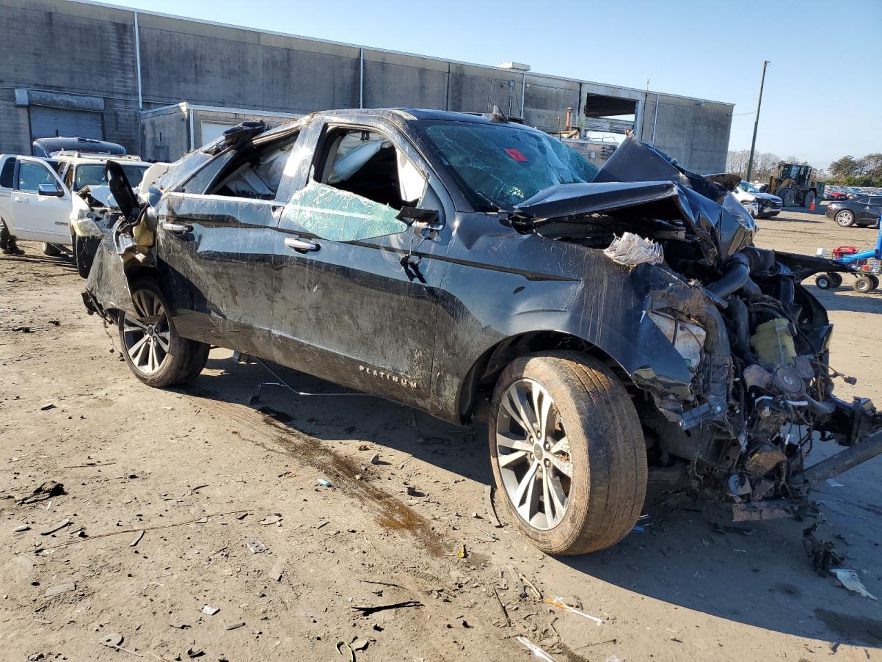 2021 Ford Expedition VIN 1FMJK1MT7MEA03152 Copart auction photo, all over damage thumbnail 4