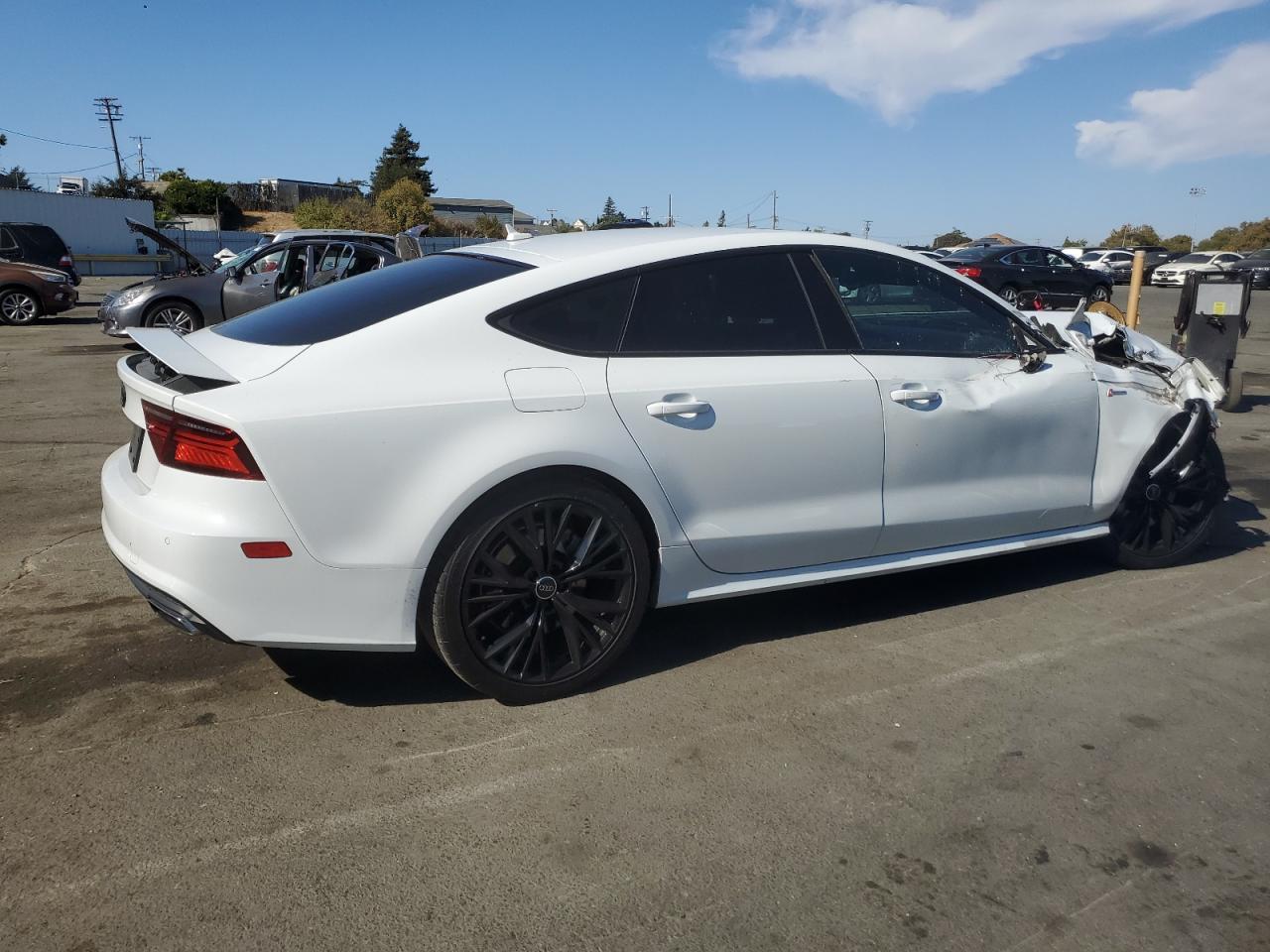 2018 Audi A7 VIN WAUW3AFC9JN059834 Copart auction photo, front end / side damage thumbnail 3