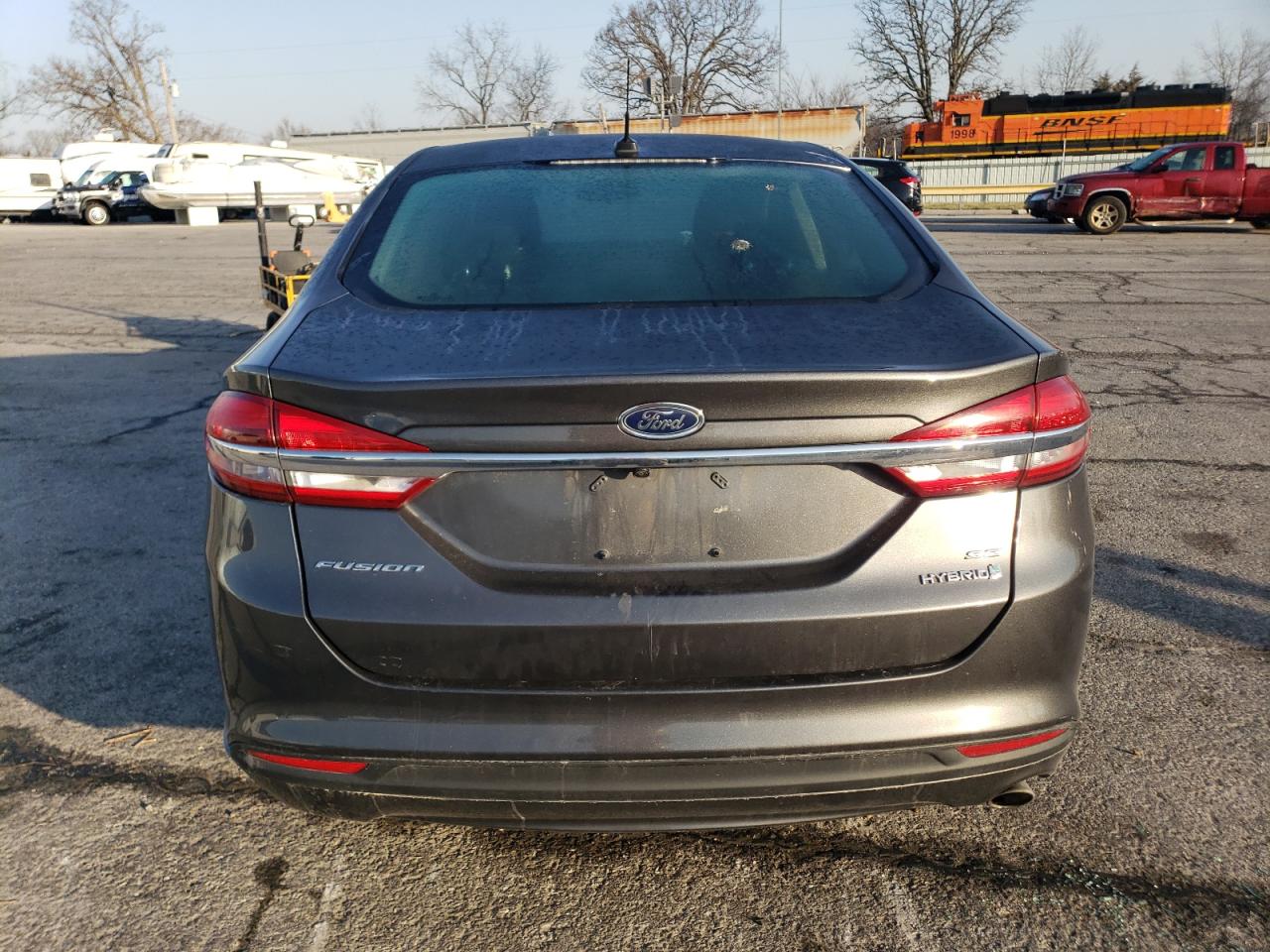 2018 Ford Fusion VIN 3FA6P0LU3JR197418 Copart auction photo, front end / hail damage thumbnail 6