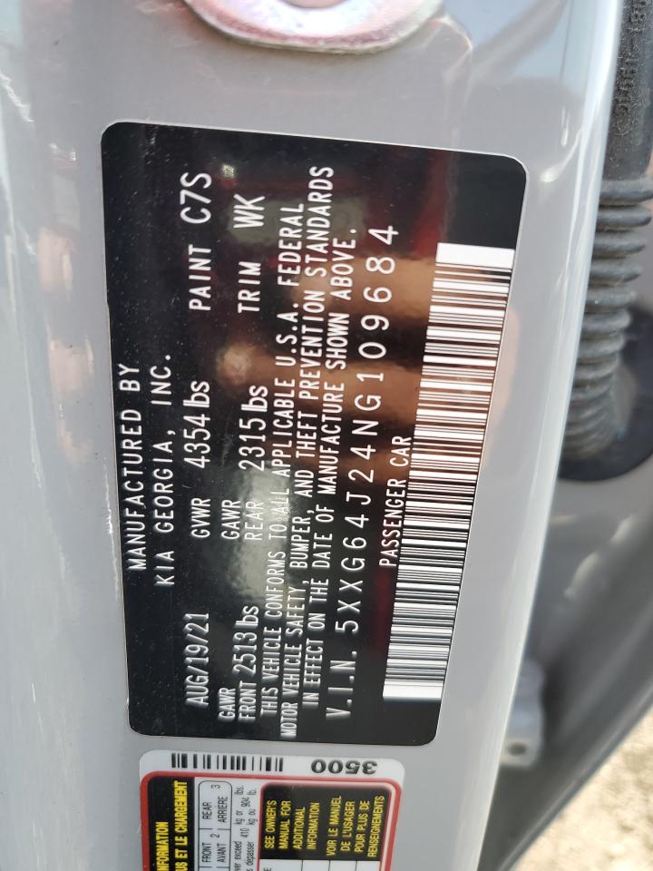 2022 KIA K5 VIN 5XXG64J24NG109684 Copart auction photo, front end damage thumbnail 14