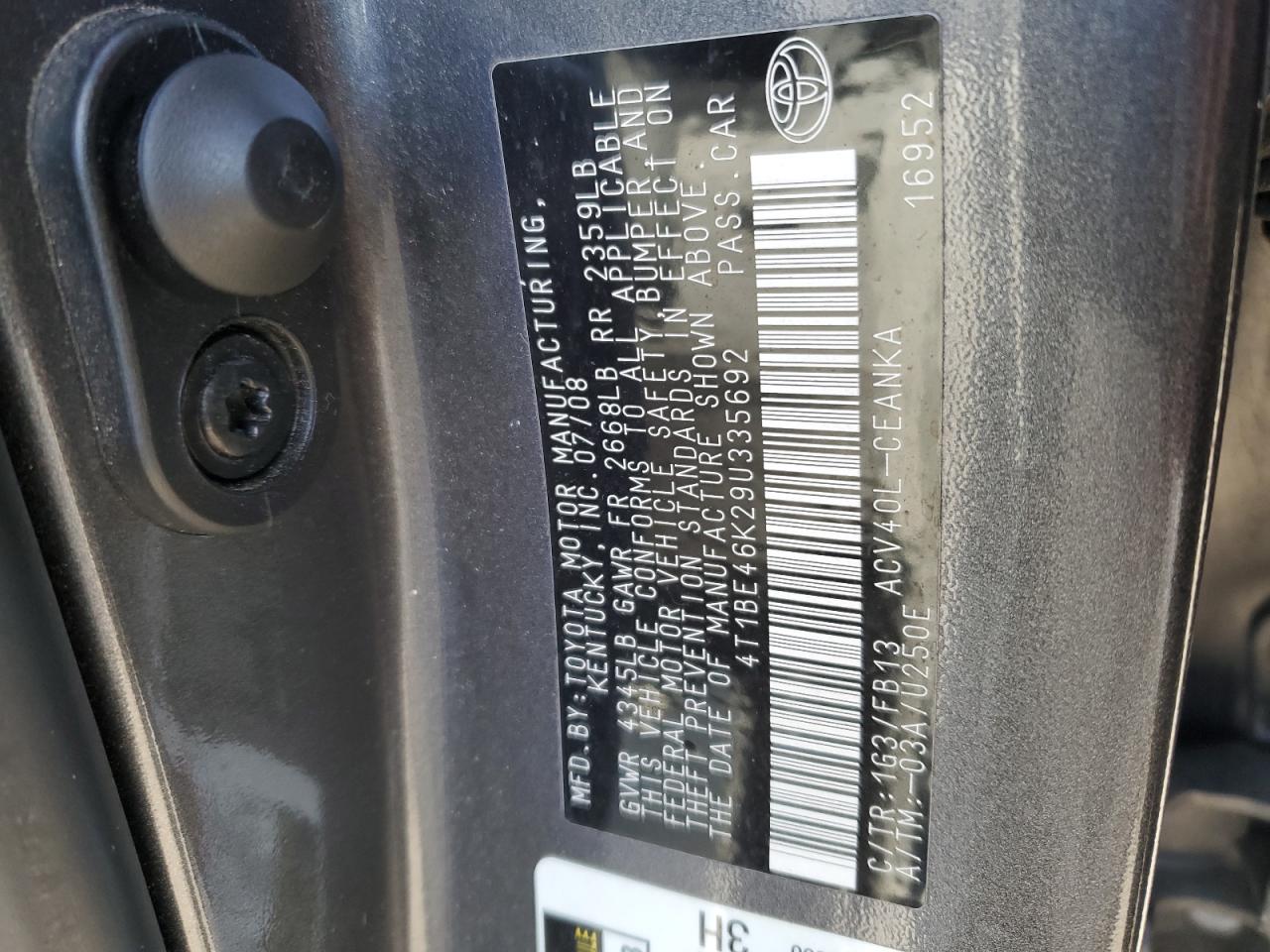 2009 Toyota Camry VIN 4T1BE46K29U335692 Copart auction photo, front end damage thumbnail 12