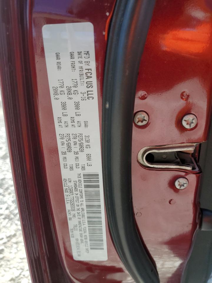 2016 RAM 1500 VIN 1C6RR7LT7GS265936 Copart auction photo, front end / minor dent/scratches damage thumbnail 12