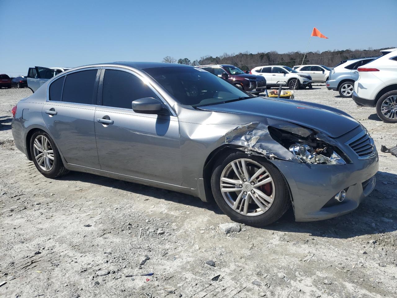 2011 Infiniti G VIN JN1CV6AP9BM508737 Copart auction photo, front end damage thumbnail 4