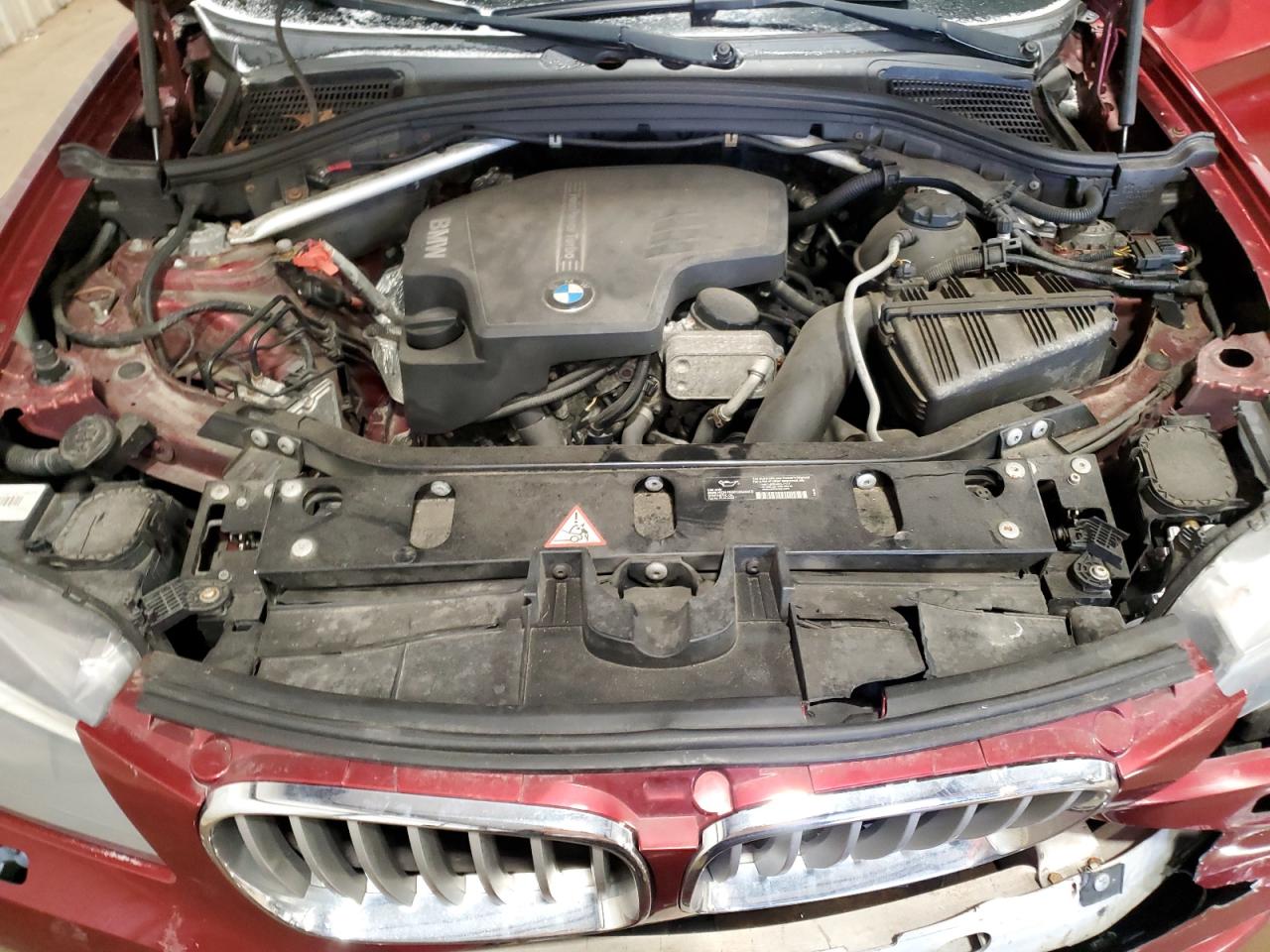 2013 BMW X3 VIN 5UXWX9C53D0A25774 Copart auction photo, front end damage thumbnail 12