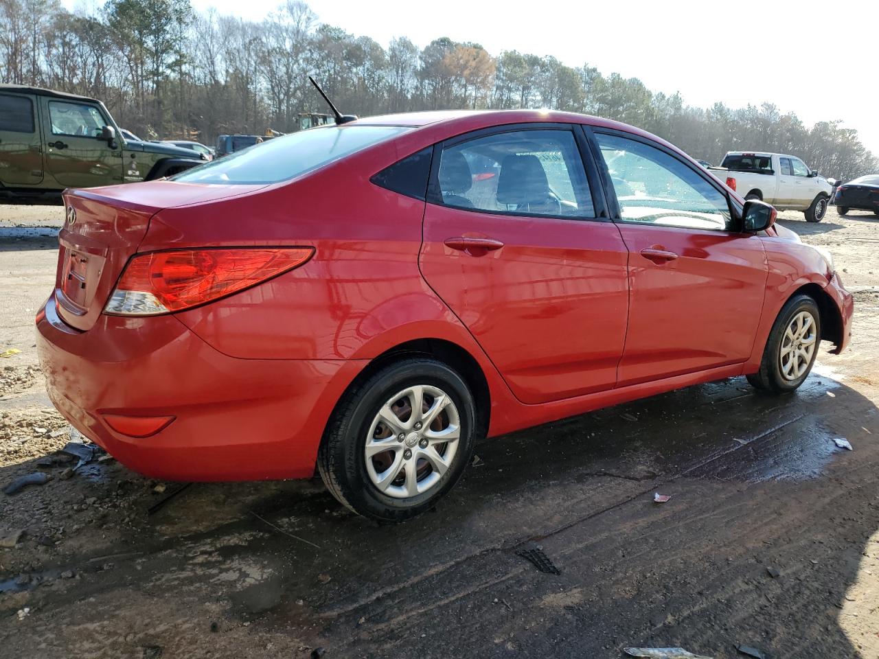 2013 Hyundai Accent VIN KMHCT4AE6DU529016 Copart auction photo, front end damage thumbnail 3