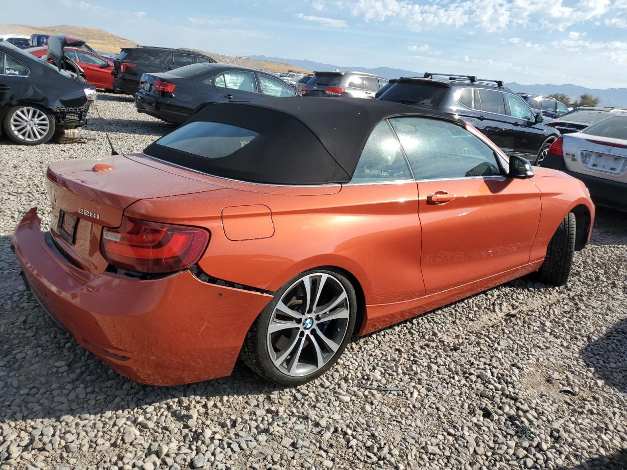 2015 BMW 2er VIN WBA1K7C50FV235022 Copart auction photo, all over damage thumbnail 3