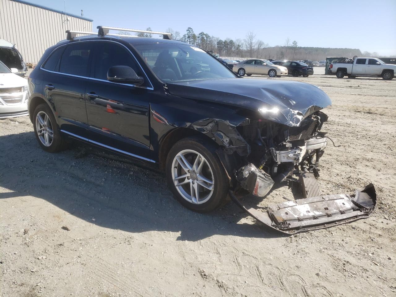 2015 Audi Q5 VIN WA1CMAFPXFA080934 Copart auction photo, front end / side damage thumbnail 4