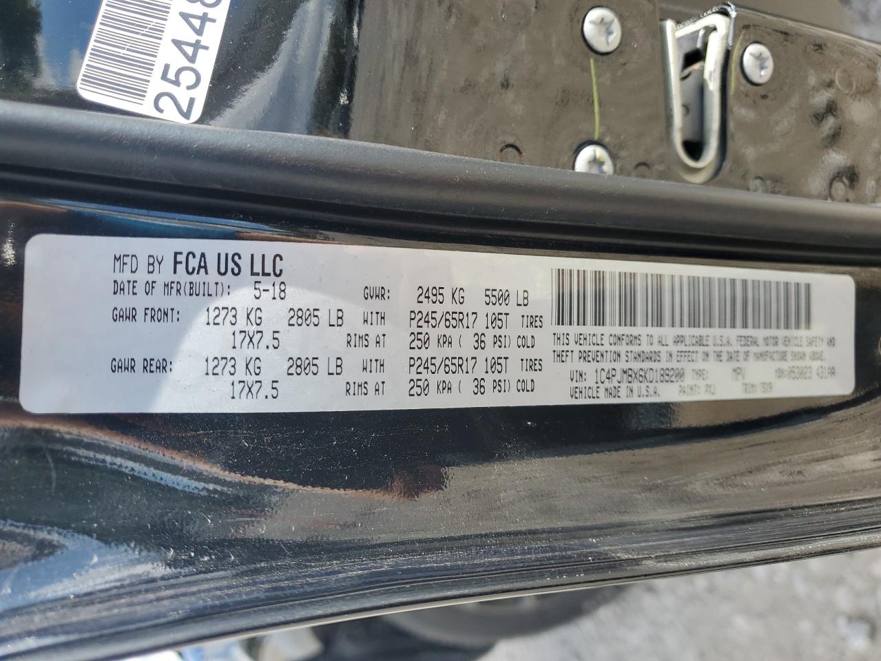 2019 Jeep Cherokee VIN 1C4PJMBX6KD189200 Copart auction photo, front end damage thumbnail 13