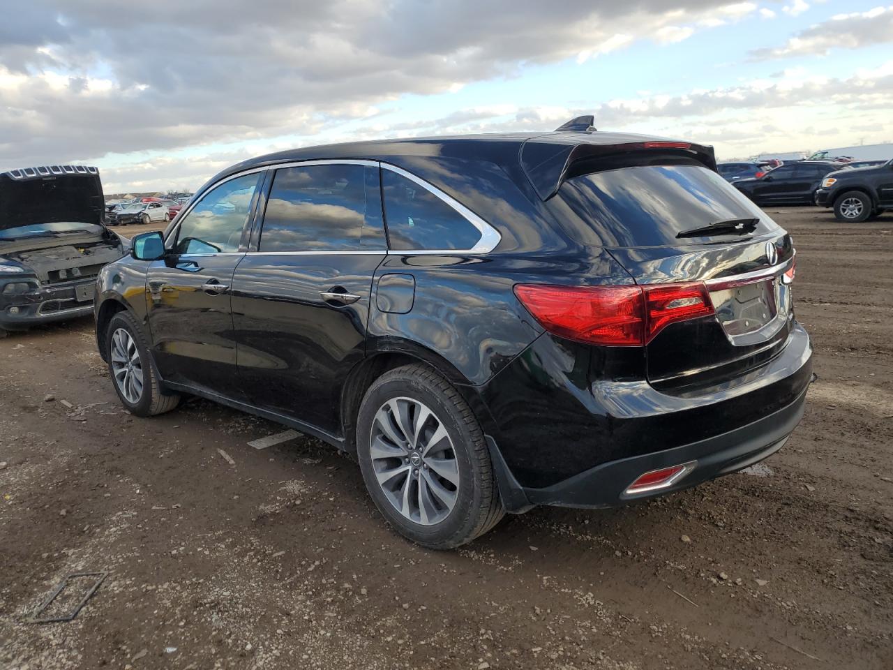 2016 Acura MDX VIN 5FRYD4H43GB060015 Copart auction photo, rear end / side damage thumbnail 2