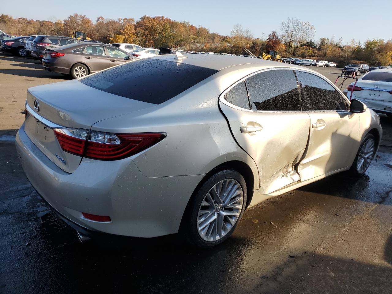 2013 Lexus ES VIN JTHBK1GG6D2037123 Copart auction photo, side damage thumbnail 3