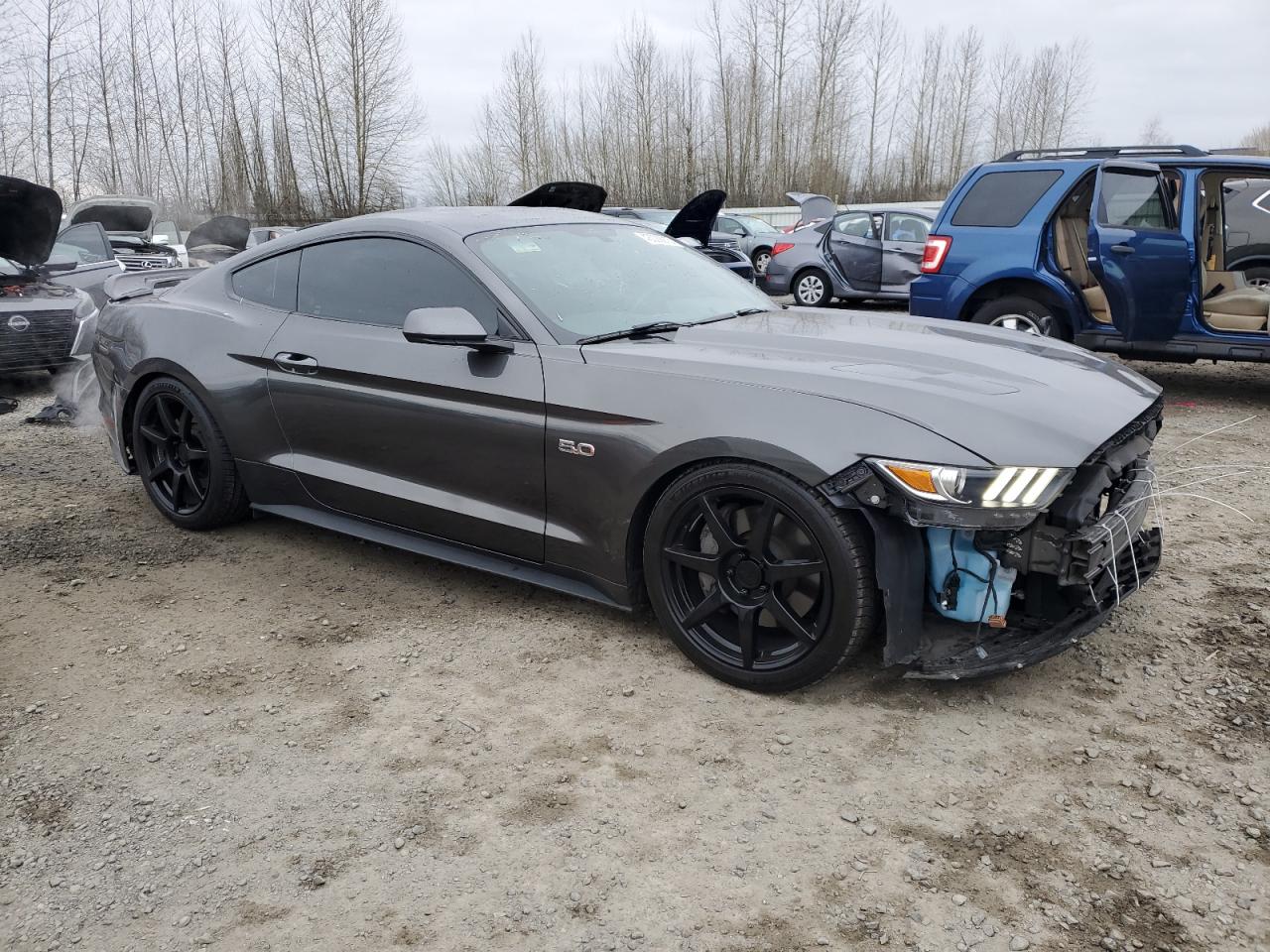 2015 Ford Mustang VIN 1FA6P8CF0F5414370 Copart auction photo, rear end / front end damage thumbnail 4