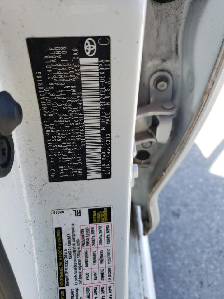 2020 Toyota Corolla VIN 5YFDPRAE1LP144226 Copart auction photo, front end / side damage thumbnail 15