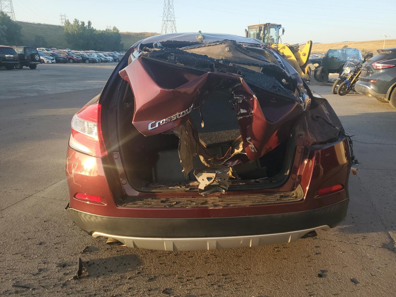 2013 Honda Crosstour VIN 5J6TF1H52DL003644 Copart auction photo, rollover damage thumbnail 6