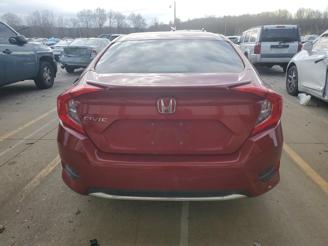 2019 Honda Civic VIN 19XFC2F66KE009921 Copart auction photo, side / rear end damage thumbnail 6