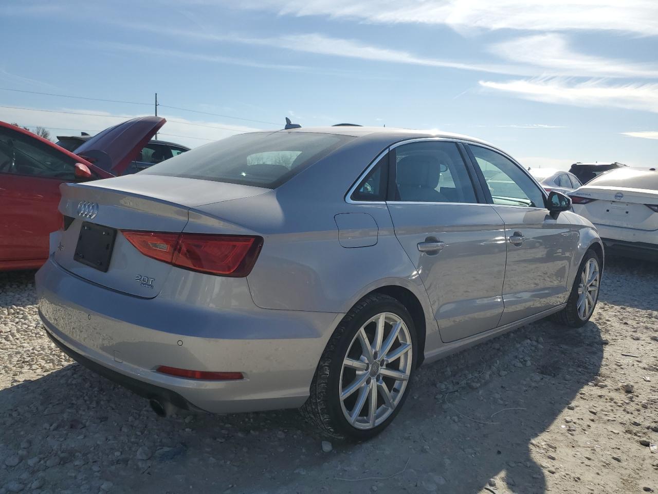 2015 Audi A3 VIN WAUEFGFF8F1039136 Copart auction photo, front end / rear end damage thumbnail 3