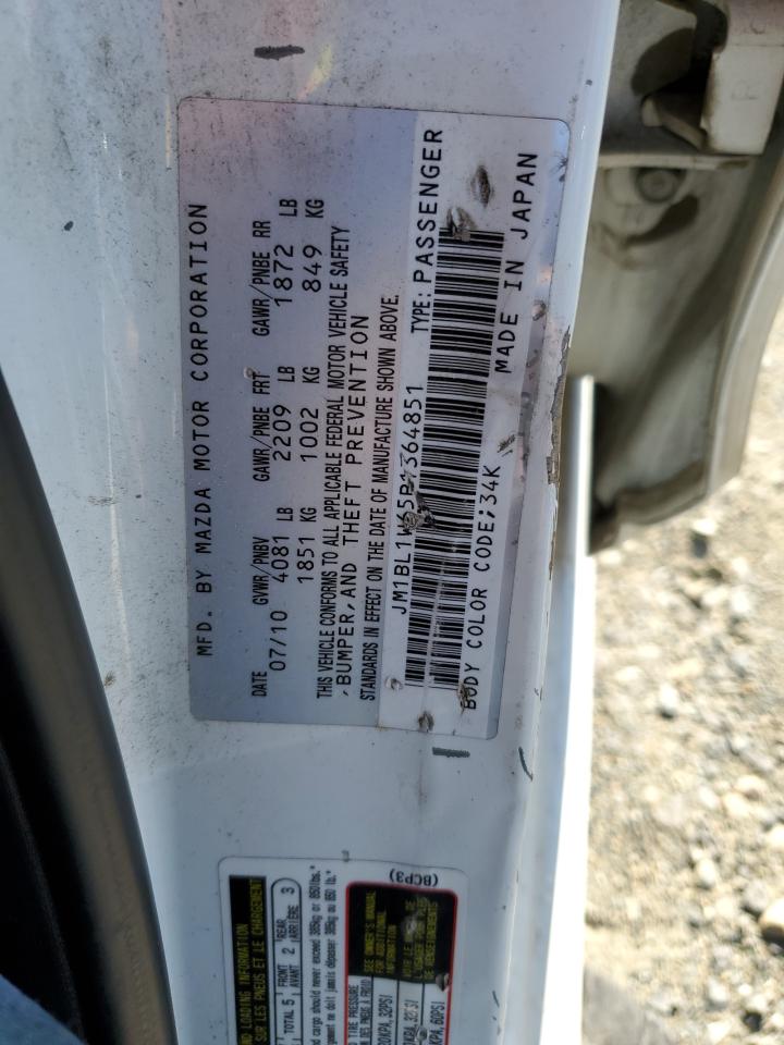2011 Mazda 3 VIN JM1BL1W65B1364851 Copart auction photo, rear end damage thumbnail 12