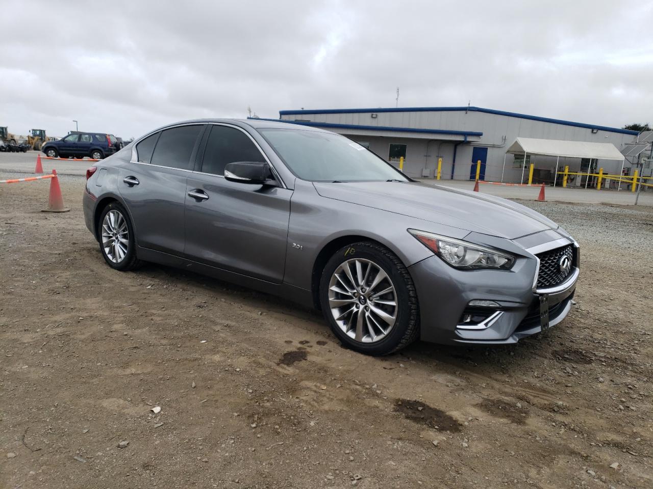 2018 Infiniti Q50 VIN JN1EV7AP7JM353215 Copart auction photo, side damage thumbnail 4