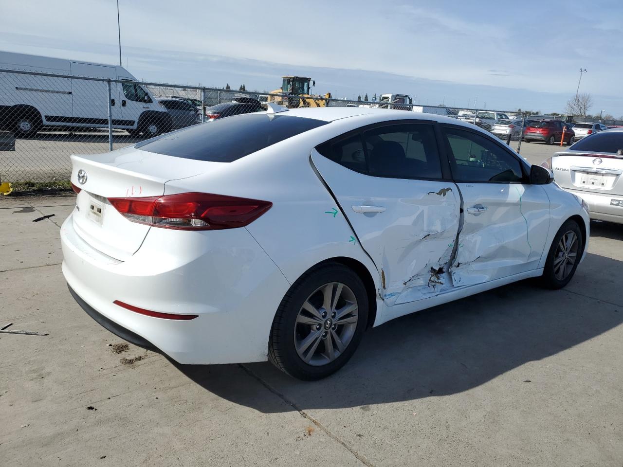 2017 Hyundai Elantra VIN 5NPD84LF2HH075749 Copart auction photo, side / front end damage thumbnail 3