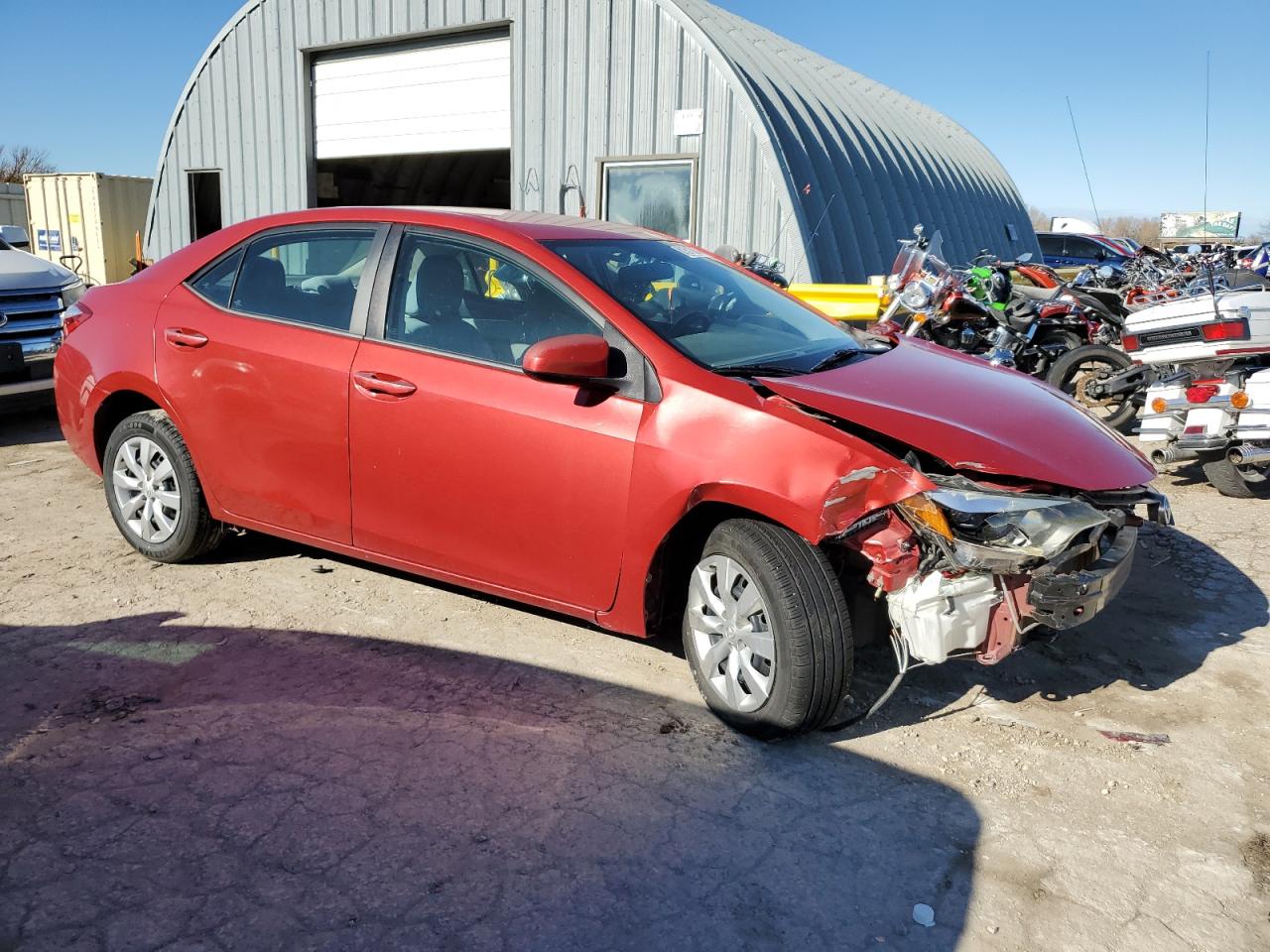 2014 Toyota Corolla VIN 5YFBURHE0EP074940 Copart auction photo, front end damage thumbnail 4
