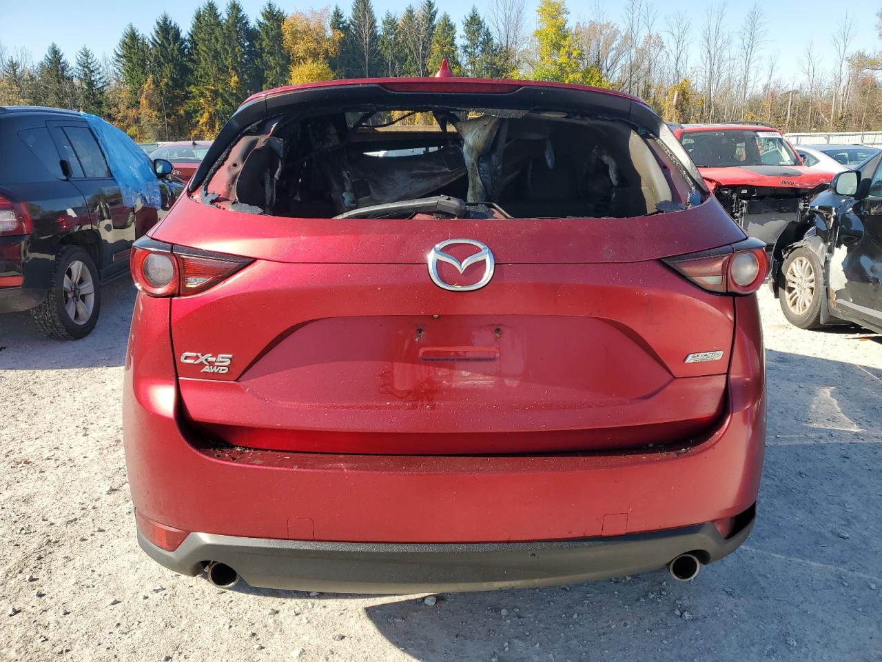 2018 Mazda CX-5 VIN JM3KFBCM9J0302994 Copart auction photo, burn damage thumbnail 6