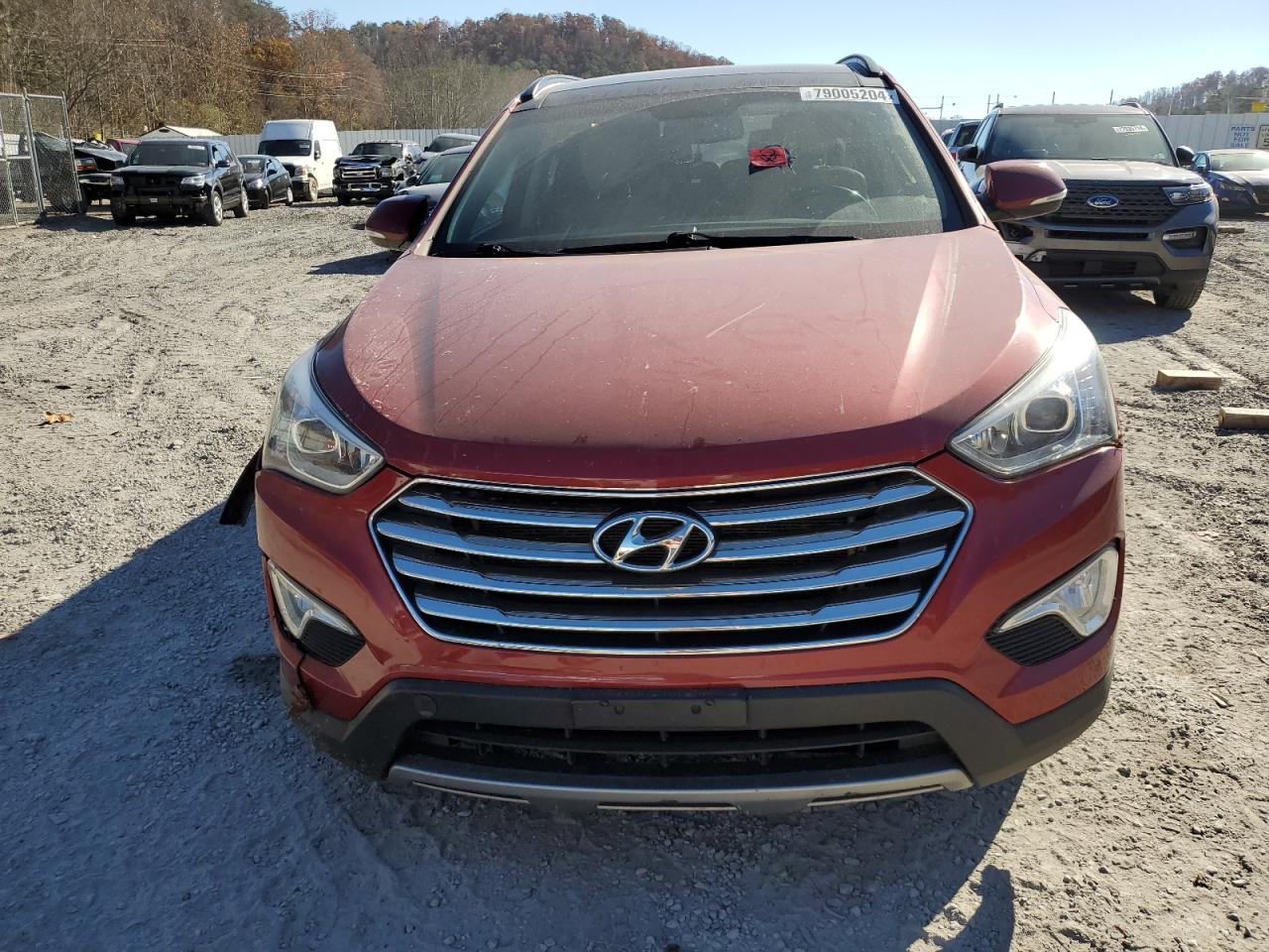 2015 Hyundai Santa Fe VIN KM8SRDHF5FU104897 Copart auction photo, front end / undercarriage damage thumbnail 5