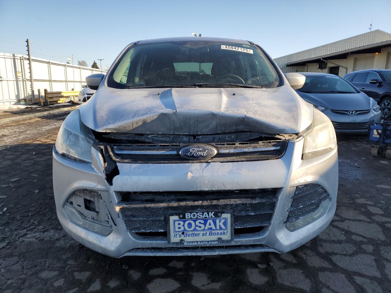 2014 Ford Escape VIN 1FMCU9GXXEUC08925 Copart auction photo, front end / undercarriage damage thumbnail 5