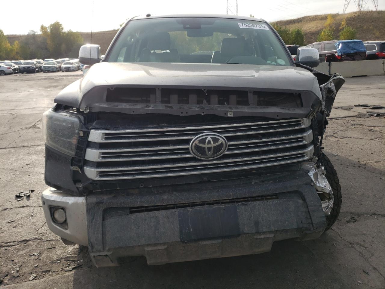 2019 Toyota Tundra VIN 5TFHY5F17KX857306 Copart auction photo, front end / side damage thumbnail 5