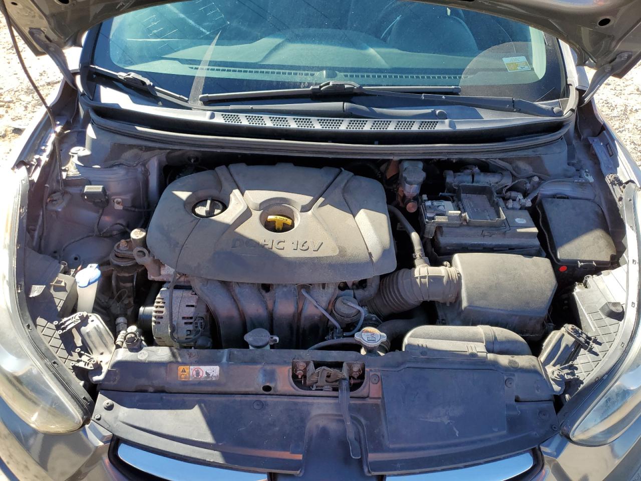 2013 Hyundai Elantra VIN 5NPDH4AE4DH386166 Copart auction photo, vandalism damage thumbnail 11