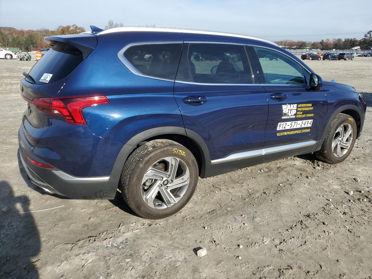 2022 Hyundai Santa Fe VIN 5NMS24AJ0NH457545 Copart auction photo, side damage thumbnail 3