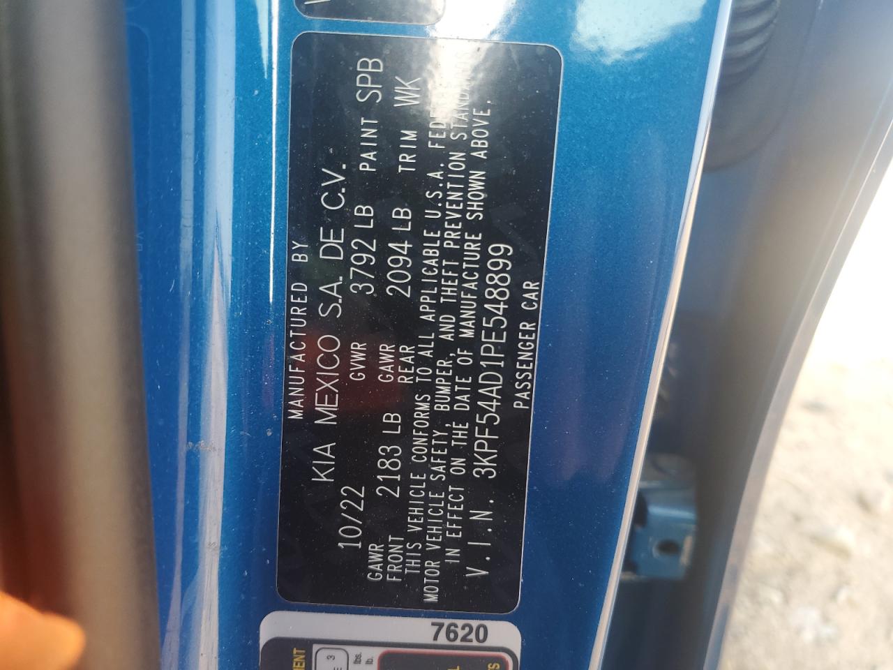 2023 KIA Forte VIN 3KPF54AD1PE548899 Copart auction photo, front end damage thumbnail 13