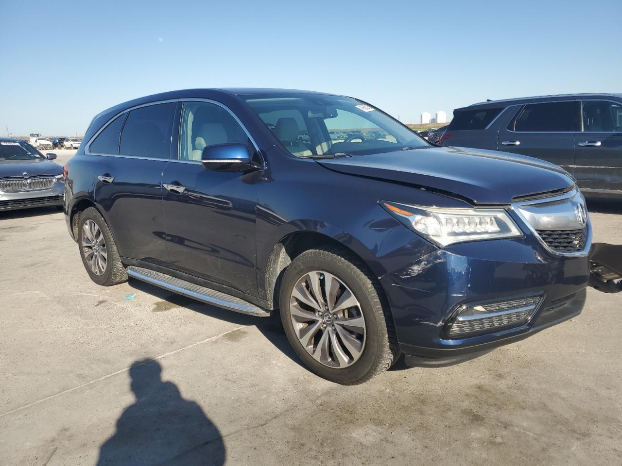 2015 Acura MDX VIN 5FRYD3H47FB006564 Copart auction photo, all over damage thumbnail 4