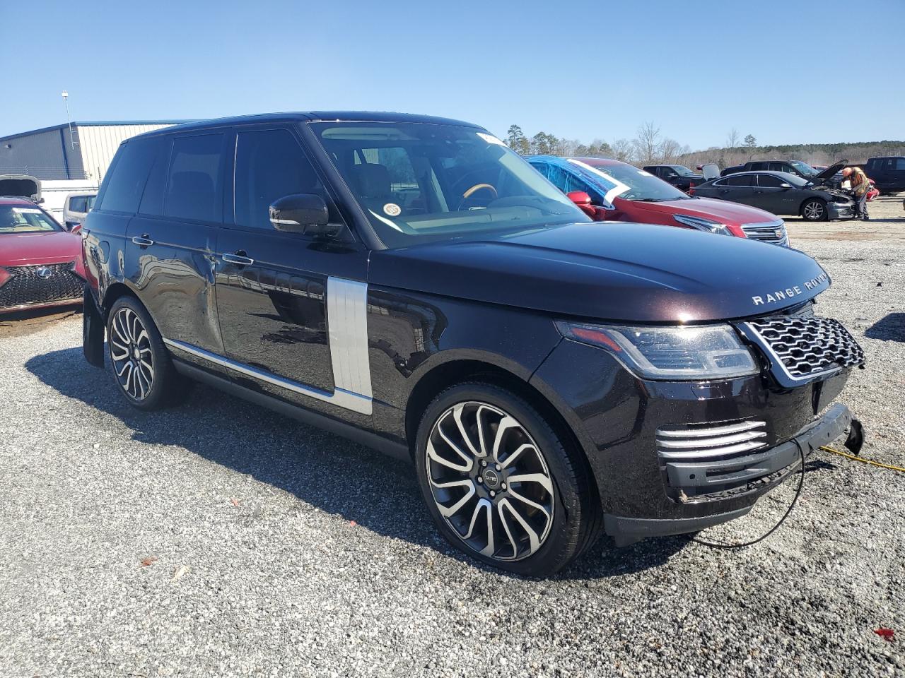 2018 Land Rover Range Rover VIN SALGV2RE0JA515305 Copart auction photo, side damage thumbnail 4