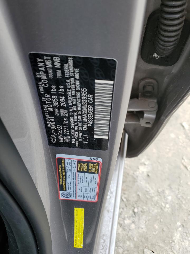 2022 Hyundai Elantra VIN KMHLM4AG0NU339955 Copart auction photo, front end damage thumbnail 14