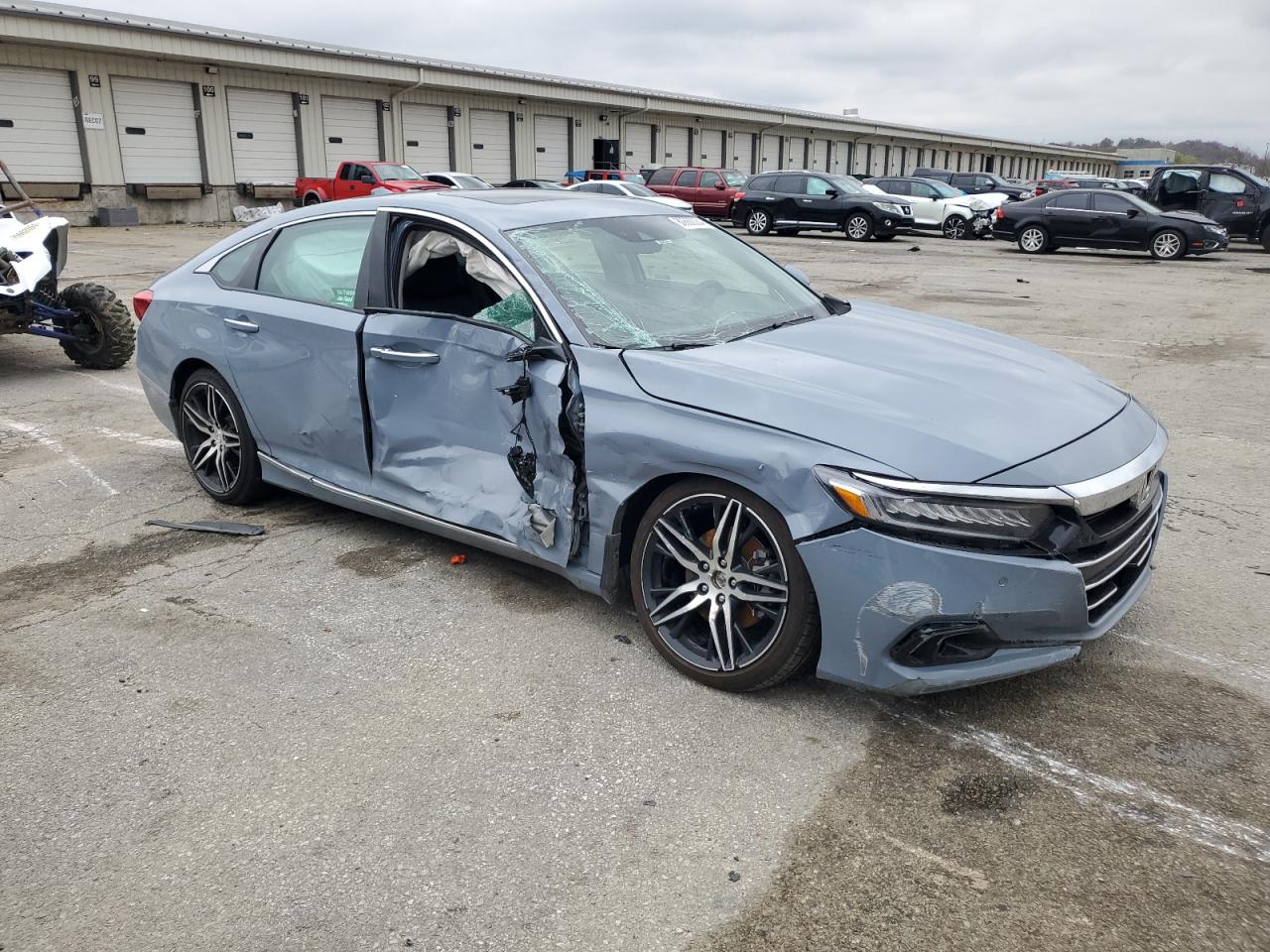 2022 Honda Accord VIN 1HGCV2F91NA018011 Copart auction photo, side / undercarriage damage thumbnail 4