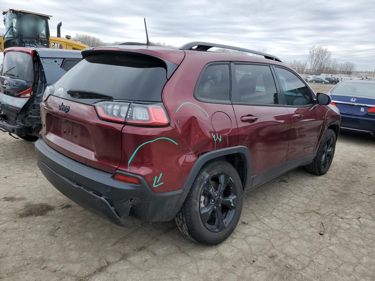 2021 Jeep Grand Cherokee VIN 1C4PJMLB3MD238245 Copart auction photo, side / rear end damage thumbnail 3