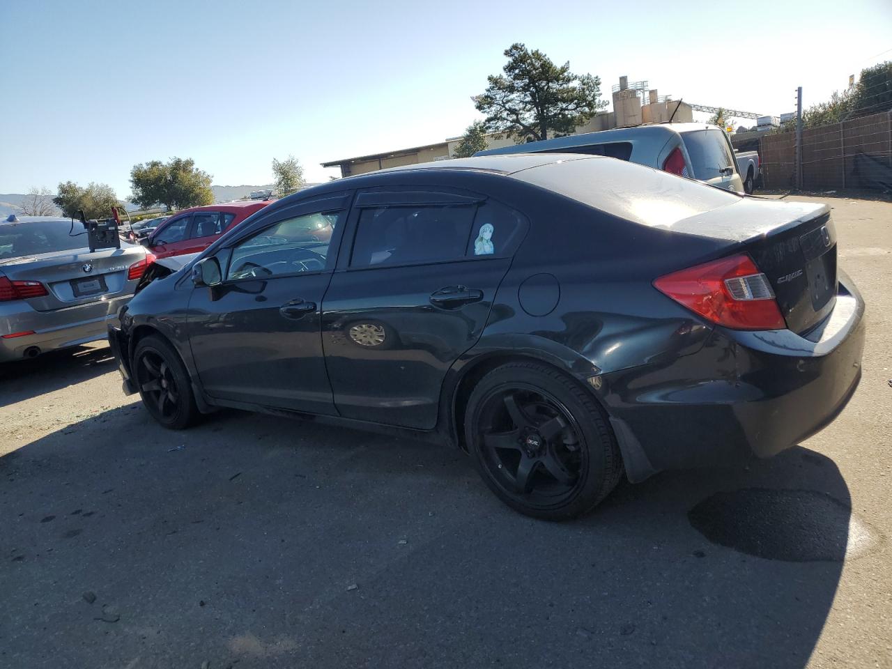 2012 Honda Civic VIN 2HGFB2F84CH300123 Copart auction photo, front end damage thumbnail 2