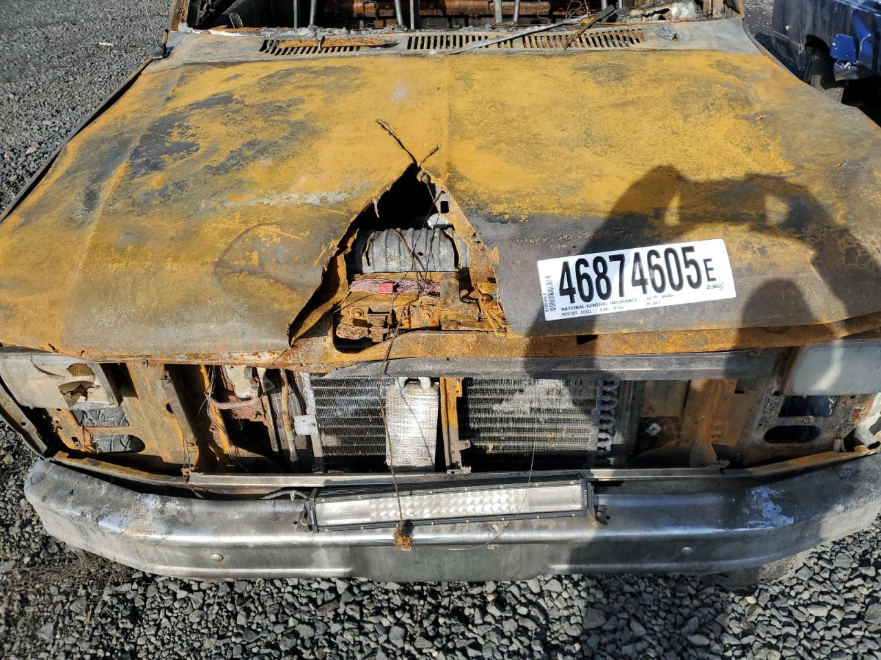 1986 Ford F250 VIN 1FTHX261XGKB48732 Copart auction photo, burn damage thumbnail 12