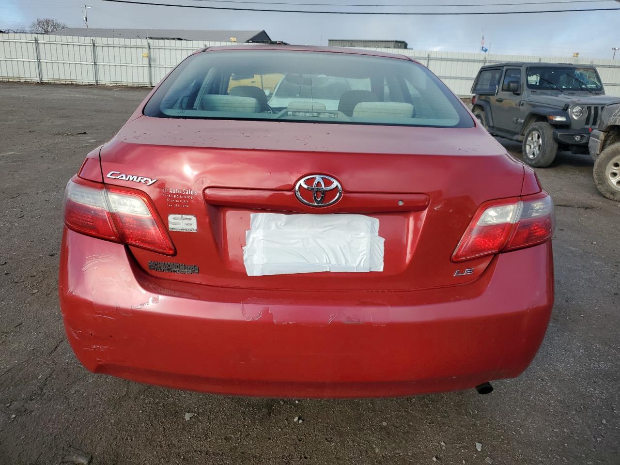 2007 Toyota Camry VIN 4T1BE46K27U189419 Copart auction photo, front end / rear end damage thumbnail 6
