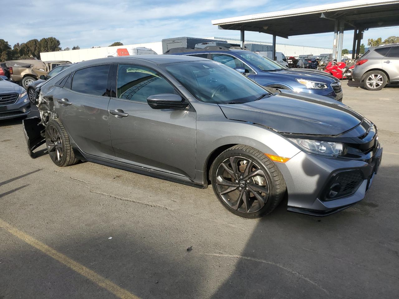 2019 Honda Civic VIN SHHFK7G47KU222981 Copart auction photo, rear end damage thumbnail 4