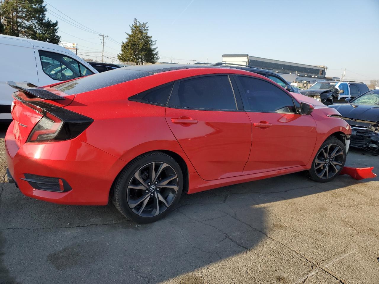 2019 Honda Civic VIN 2HGFC2F89KH540201 Copart auction photo, front end damage thumbnail 3