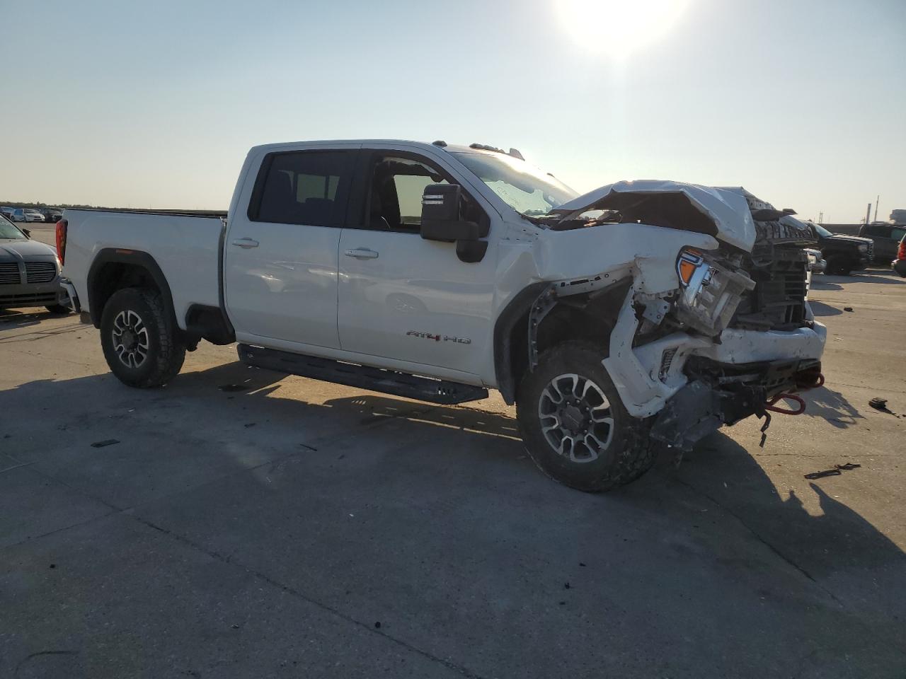 2022 GMC Sierra VIN 1GT49PEY6NF143909 Copart auction photo, front end / minor dent/scratches damage thumbnail 4
