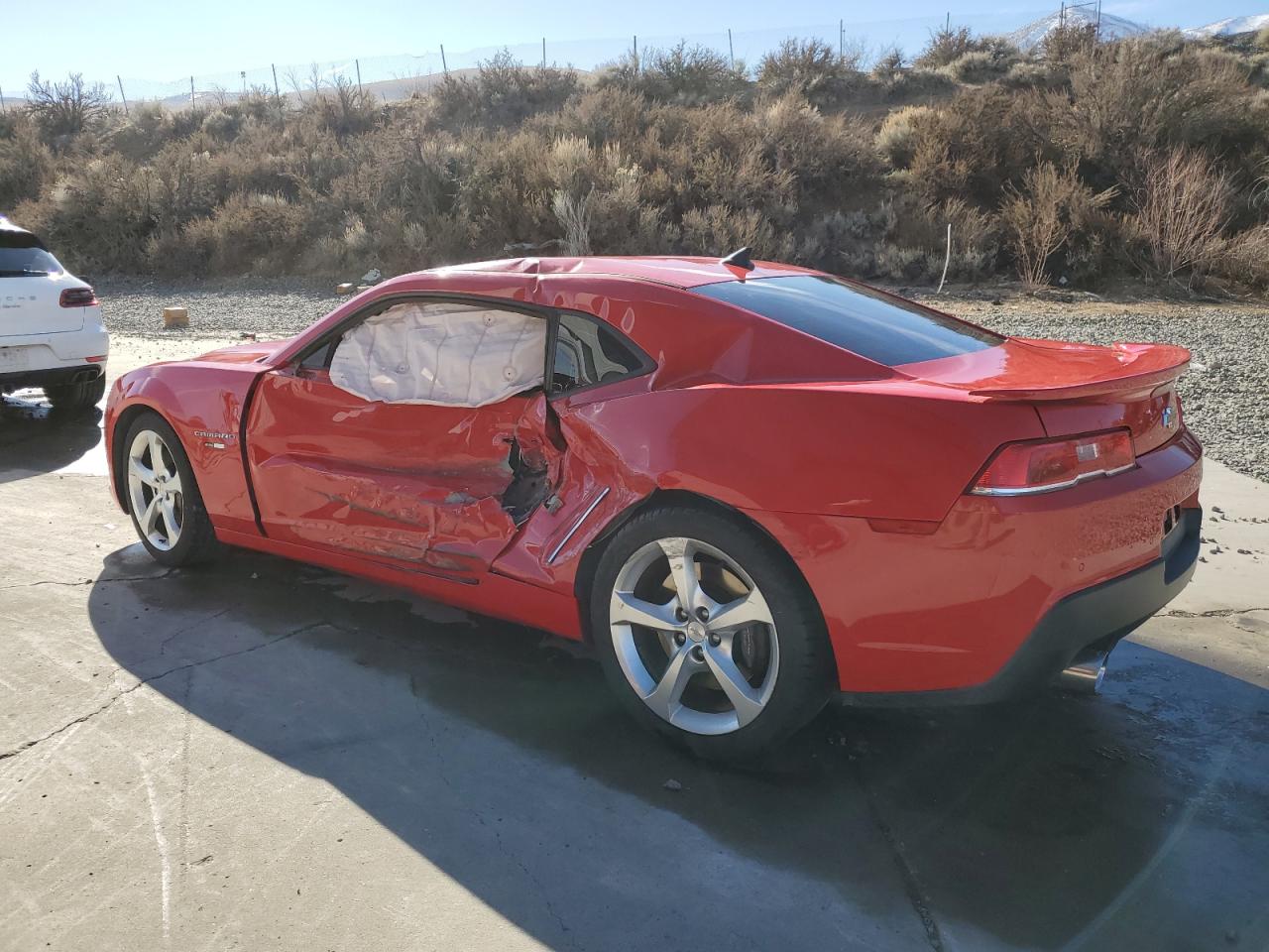 2015 Chevrolet Camaro VIN 2G1FH1EJ2F9170801 Copart auction photo, side / top/roof damage thumbnail 2