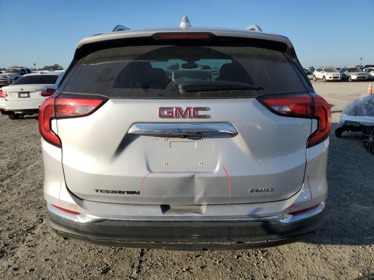2020 GMC Terrain VIN 3GKALVEV9LL255447 Copart auction photo, front end / rear end damage thumbnail 6