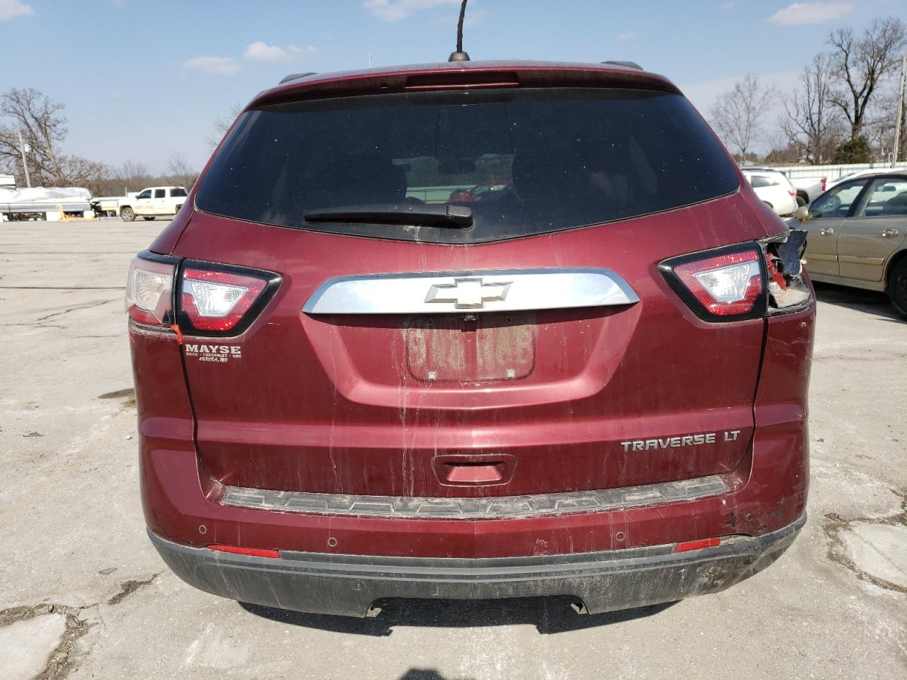 2016 Chevrolet Traverse VIN 1GNKRGKD9GJ303216 Copart auction photo, front end / side damage thumbnail 6