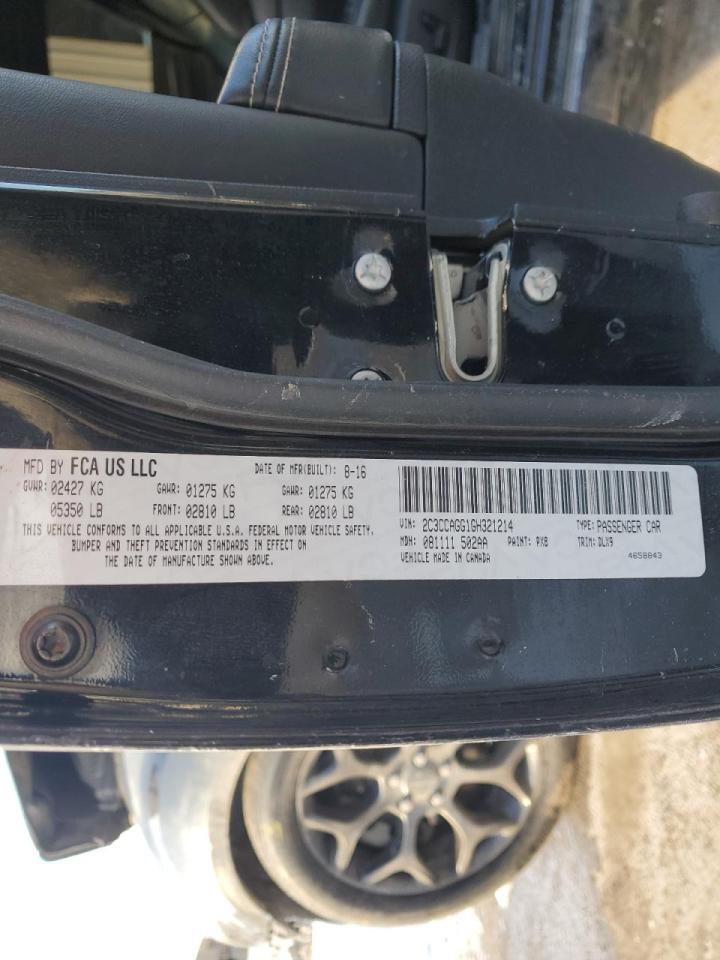 2016 Chrysler 300 VIN 2C3CCAGG1GH321214 Copart auction photo, front end damage thumbnail 13