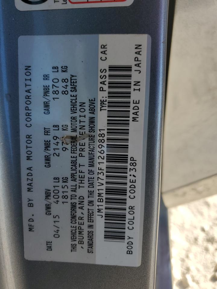 2015 Mazda 3 VIN JM1BM1V73F1269881 Copart auction photo, front end damage thumbnail 12