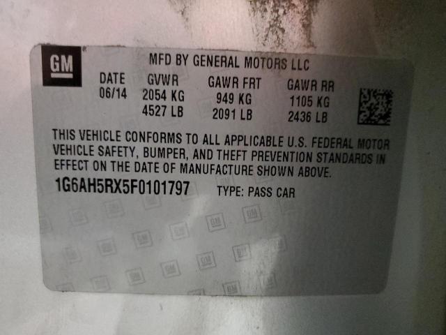 2015 Cadillac ATS VIN 1G6AH5RX5F0101797 Copart auction photo, front end / undercarriage damage thumbnail 12