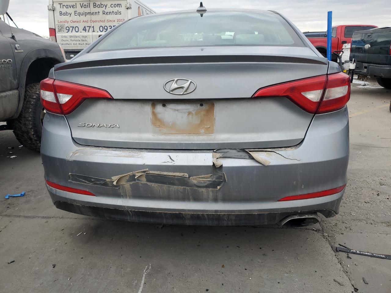 2017 Hyundai Sonata VIN 5NPE24AF8HH534873 Copart auction photo, rear end damage thumbnail 6